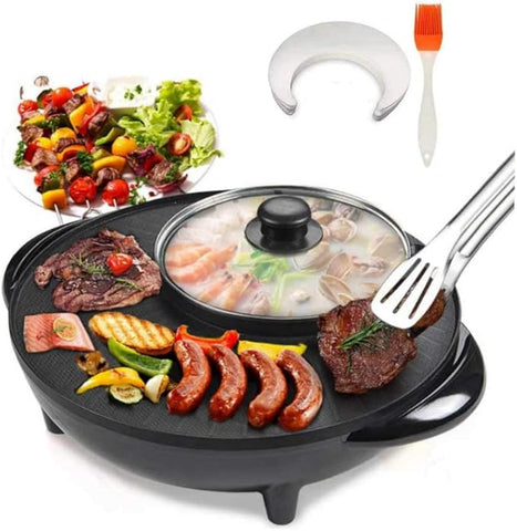 2-in-1 BBQ Grill & Hot Pot Cooker