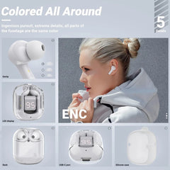 Crystal Sound Wireless Earbuds with LED Display