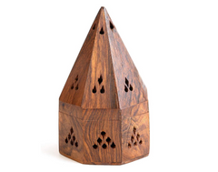 Serene Temple Wooden Incense Burner