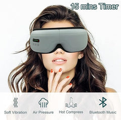 Smart Eye Massager with Heat & Bluetooth Relaxation